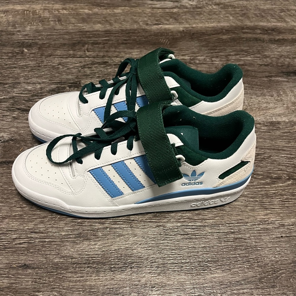 Adidas Forum Low White/Blue/Green Mens Shoe Size 11.5